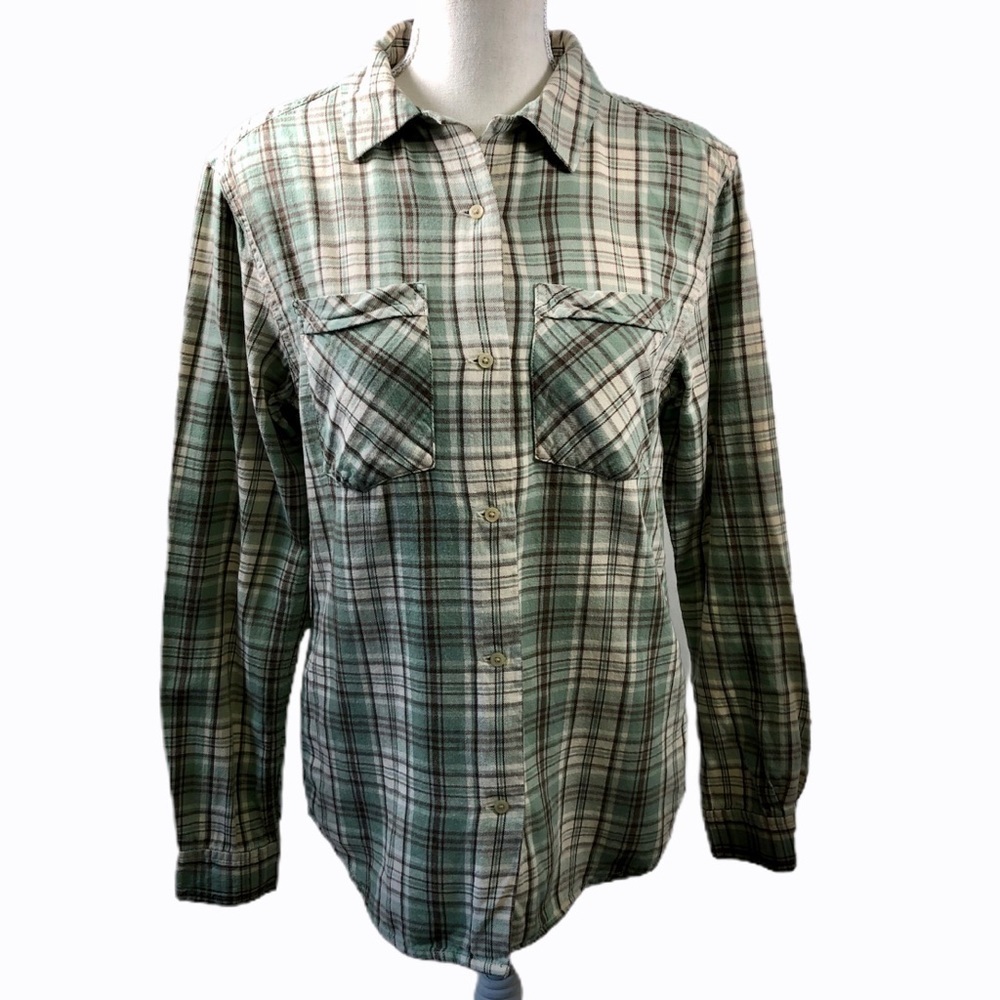 Denim & Supply Green Plaid Button Down Shirt XS